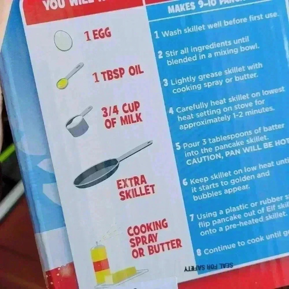 Elf On The Shelf Skillet Set with Pancake Mix Christmas Breakfast By 05/2021 - Picture 4 of 8